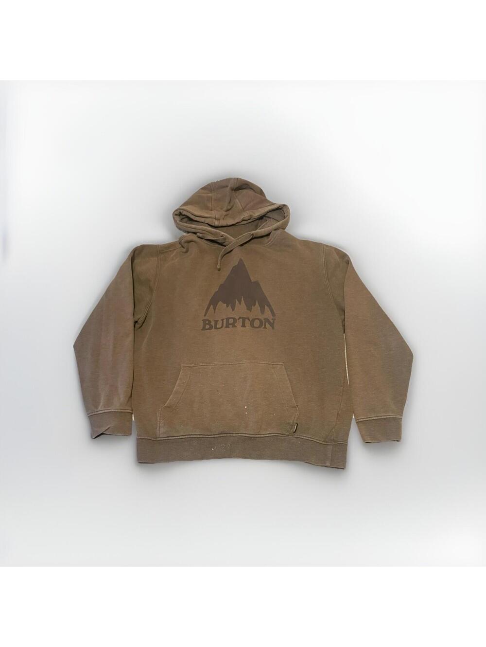 Burton Hoodie Men's Large Oak Snowboard Skater Pullover Sweatshirt Bleached